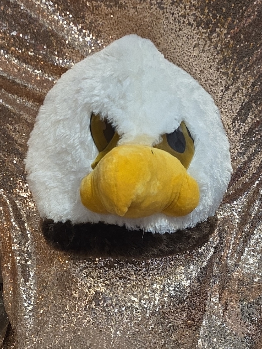 HALLOWEEN Plush White and Yellow Eagle Mask